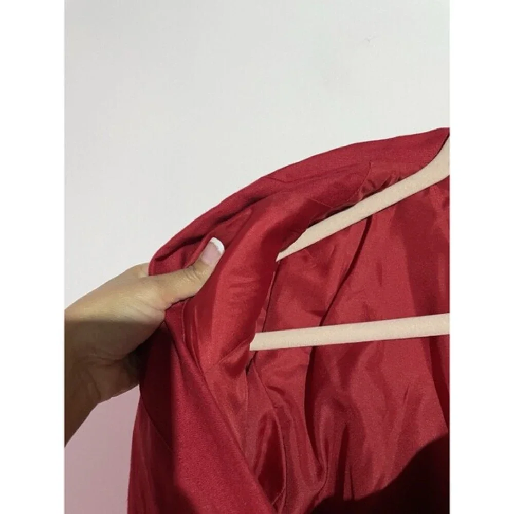 Talbots Blazer‎ 16 Red Linen Old Money Academia Office Classy Holidays